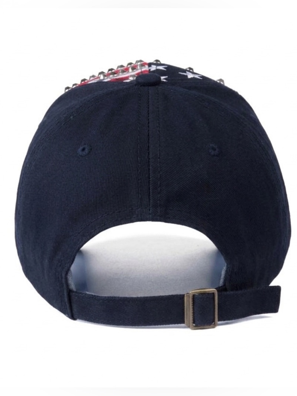Rhinestone American Flag Baseball Cap - Red, White & Blue - Picture 4 of 6